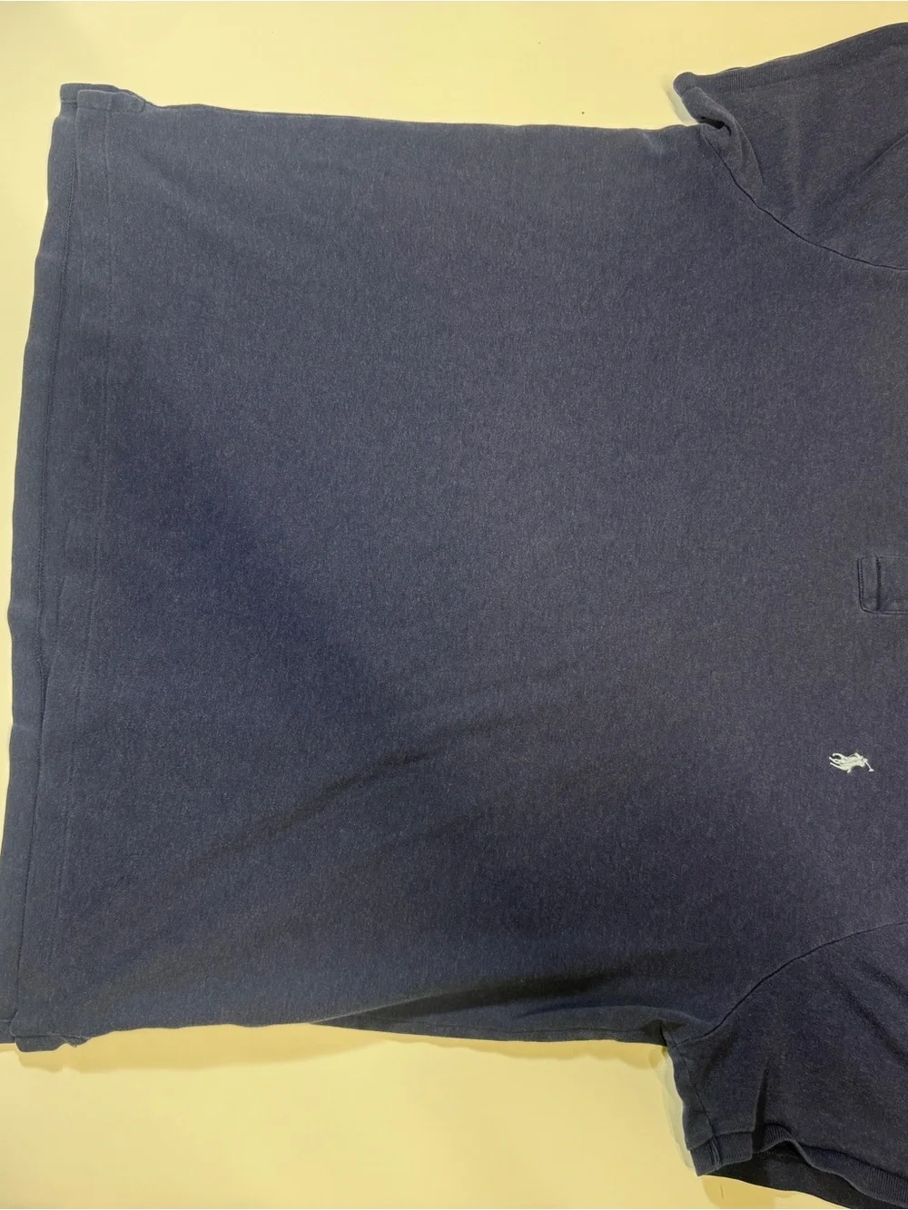 Ralph Lauren Navy Polo Tee with Yellow Logo Tag